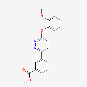 molecular formula C18H14N2O4 B1438520 3-[6-(2-Methoxyphenoxy)pyridazin-3-yl]benzoic acid CAS No. 1170547-62-2
