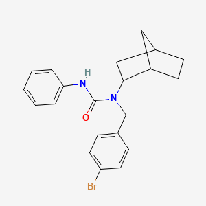 molecular formula C21H23BrN2O B14385219 N-Bicyclo[2.2.1]heptan-2-yl-N-[(4-bromophenyl)methyl]-N'-phenylurea CAS No. 89472-87-7