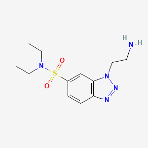 molecular formula C12H19N5O2S B1438528 1-(2-Aminoethyl)-N,N-diethyl-1H-1,2,3-benzotriazole-6-sulfonamide CAS No. 1172828-53-3