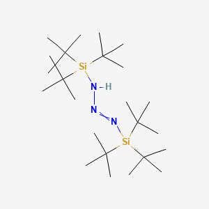 molecular formula C24H55N3Si2 B14385305 1,3-Bis(tri-tert-butylsilyl)triaz-1-ene CAS No. 88211-13-6
