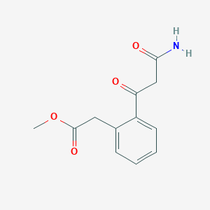 molecular formula C12H13NO4 B14385336 Methyl [2-(3-amino-3-oxopropanoyl)phenyl]acetate CAS No. 89462-32-8