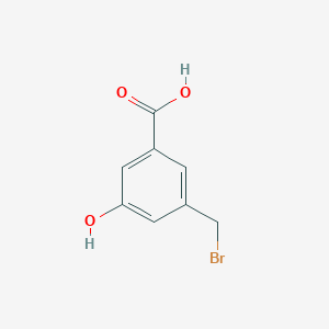 molecular formula C8H7BrO3 B14385352 3-(Bromomethyl)-5-hydroxybenzoic acid CAS No. 89540-42-1