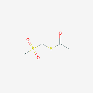 molecular formula C4H8O3S2 B14385363 S-[(Methanesulfonyl)methyl] ethanethioate CAS No. 89986-83-4
