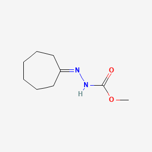 molecular formula C9H16N2O2 B14385460 Hydrazinecarboxylic acid, cycloheptylidene-, methyl ester CAS No. 88693-07-6