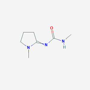 molecular formula C7H13N3O B14385470 N-Methyl-N'-(1-methylpyrrolidin-2-ylidene)urea CAS No. 90096-96-1