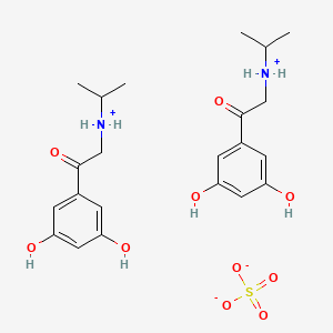 molecular formula C22H32N2O10S B1438551 Bis((2-(3,5-dihydroxyphenyl)-2-oxoethyl)isopropylammonium) sulphate CAS No. 94200-15-4
