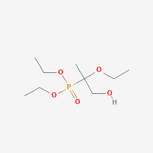 molecular formula C9H21O5P B14385527 Diethyl (2-ethoxy-1-hydroxypropan-2-yl)phosphonate CAS No. 89964-95-4