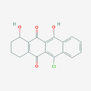 molecular formula C18H13ClO4 B14385545 6-Chloro-1,11-dihydroxy-1,2,3,4-tetrahydrotetracene-5,12-dione CAS No. 89564-31-8