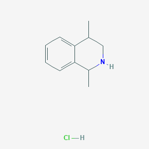 molecular formula C11H16ClN B14385546 1,4-Dimethyl-1,2,3,4-tetrahydroisoquinoline;hydrochloride CAS No. 87870-04-0