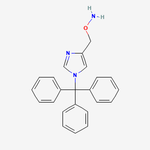 molecular formula C23H21N3O B14385579 O-{[1-(Triphenylmethyl)-1H-imidazol-4-yl]methyl}hydroxylamine CAS No. 88529-58-2