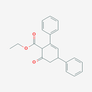 molecular formula C21H20O3 B14385585 Ethyl 6-oxo-2,4-diphenylcyclohex-2-ene-1-carboxylate CAS No. 90016-05-0