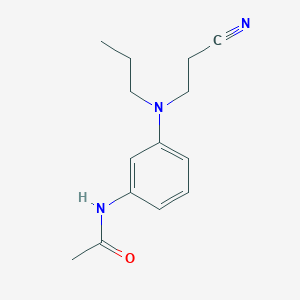 molecular formula C14H19N3O B14385601 N-{3-[(2-Cyanoethyl)(propyl)amino]phenyl}acetamide CAS No. 88329-86-6