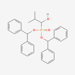 molecular formula C30H31O4P B14385625 Bis(diphenylmethyl) (1-hydroxy-2-methylpropyl)phosphonate CAS No. 89865-24-7