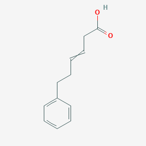 molecular formula C12H14O2 B14385765 6-Phenylhex-3-enoic acid CAS No. 88534-44-5