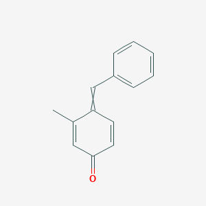 molecular formula C14H12O B14385780 4-Benzylidene-3-methylcyclohexa-2,5-dien-1-one CAS No. 89338-18-1