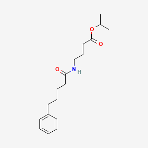 molecular formula C18H27NO3 B14385786 Propan-2-yl 4-[(5-phenylpentanoyl)amino]butanoate CAS No. 90068-85-2