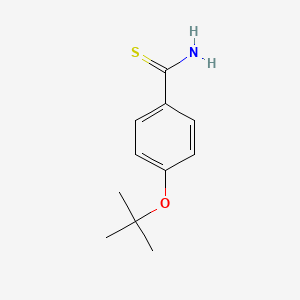 molecular formula C11H15NOS B1438582 4-(Tert-butoxy)benzene-1-carbothioamide CAS No. 1039315-11-1