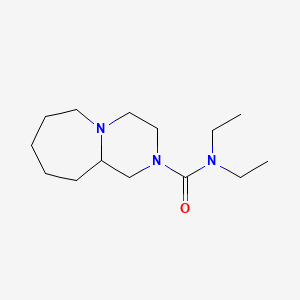 molecular formula C14H27N3O B14385834 N,N-Diethyloctahydropyrazino[1,2-a]azepine-2(1H)-carboxamide CAS No. 88327-80-4