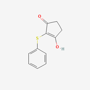 molecular formula C11H10O2S B14385851 3-Hydroxy-2-(phenylsulfanyl)cyclopent-2-en-1-one CAS No. 90036-83-2