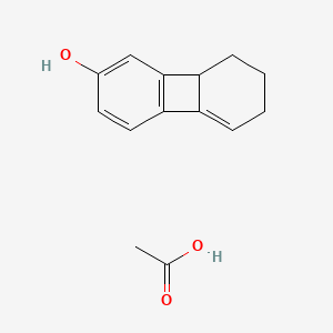 molecular formula C14H16O3 B14385971 Acetic acid;6,7,8,8a-tetrahydrobiphenylen-2-ol CAS No. 89638-79-9