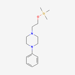 molecular formula C15H26N2OSi B14385972 1-Phenyl-4-{2-[(trimethylsilyl)oxy]ethyl}piperazine CAS No. 89841-35-0