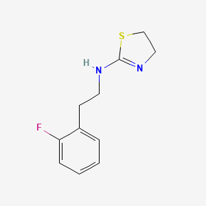 molecular formula C11H13FN2S B1438603 N-[2-(2-fluorophenyl)ethyl]-4,5-dihydro-1,3-thiazol-2-amine CAS No. 1038712-68-3