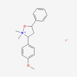 molecular formula C18H22INO2 B14386079 3-(4-Methoxyphenyl)-2,2-dimethyl-5-phenyl-1,2-oxazolidin-2-ium iodide CAS No. 88330-48-7