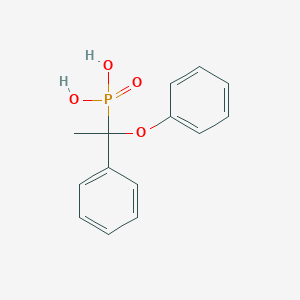 molecular formula C14H15O4P B14386082 (1-Phenoxy-1-phenylethyl)phosphonic acid CAS No. 89561-60-4