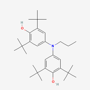 molecular formula C31H49NO2 B14386098 4,4'-(Propylazanediyl)bis(2,6-di-tert-butylphenol) CAS No. 89635-36-9