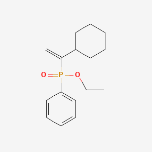 molecular formula C16H23O2P B14386104 Ethyl (1-cyclohexylethenyl)phenylphosphinate CAS No. 87989-29-5