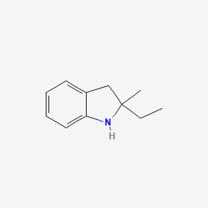 molecular formula C11H15N B14386208 2-Ethyl-2-methyl-2,3-dihydro-1H-indole CAS No. 88297-76-1