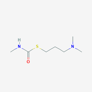 molecular formula C7H16N2OS B14386249 S-[3-(Dimethylamino)propyl] methylcarbamothioate CAS No. 87820-01-7