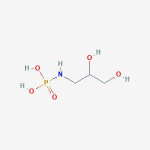 molecular formula C3H10NO5P B14386256 N-(2,3-Dihydroxypropyl)phosphoramidic acid CAS No. 88282-81-9