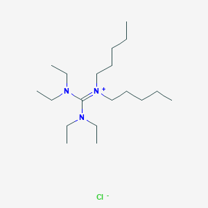 molecular formula C19H42ClN3 B14386262 Bis(diethylamino)-N,N-dipentylmethaniminium chloride CAS No. 89609-75-6