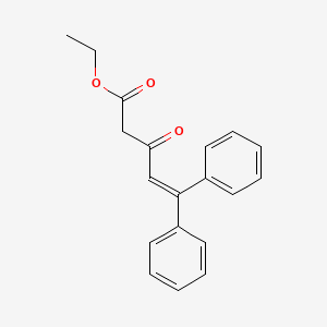 molecular formula C19H18O3 B14386337 Ethyl 3-oxo-5,5-diphenylpent-4-enoate CAS No. 89861-28-9