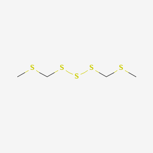 molecular formula C4H10S5 B14386353 Trisulfide, bis[(methylthio)methyl] CAS No. 88496-84-8