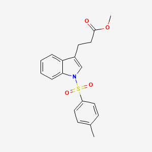 molecular formula C19H19NO4S B14386386 Methyl 3-[1-(4-methylbenzene-1-sulfonyl)-1H-indol-3-yl]propanoate CAS No. 89414-33-5
