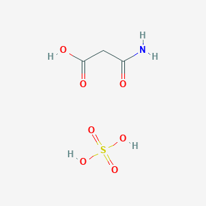 molecular formula C3H7NO7S B14386389 3-Amino-3-oxopropanoic acid;sulfuric acid CAS No. 90072-87-0