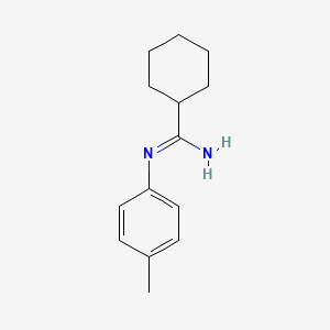 molecular formula C14H20N2 B14386408 N'-(4-methylphenyl)cyclohexanecarboximidamide CAS No. 1342492-94-7