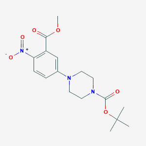 Tert-butyl 4-[3-(methoxycarbonyl)-4-nitrophenyl]-tetrahydro-1(2H)-pyrazinecarboxylate