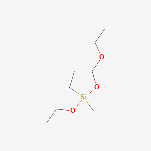 molecular formula C8H18O3Si B14386483 2,5-Diethoxy-2-methyl-1,2-oxasilolane CAS No. 88276-89-5