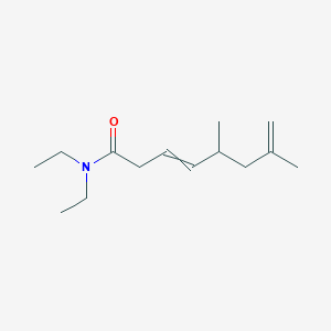 molecular formula C14H25NO B14386521 N,N-Diethyl-5,7-dimethylocta-3,7-dienamide CAS No. 89375-01-9