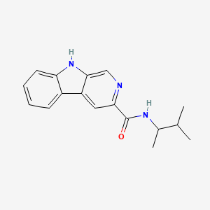 molecular formula C17H19N3O B14386543 N-(3-Methylbutan-2-yl)-9H-beta-carboline-3-carboxamide CAS No. 89508-05-4