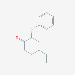 molecular formula C14H18OS B14386594 4-Ethyl-2-(phenylsulfanyl)cyclohexan-1-one CAS No. 89817-01-6