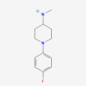 molecular formula C12H17FN2 B1438664 1-(4-fluorophenyl)-N-methylpiperidin-4-amine CAS No. 368865-25-2
