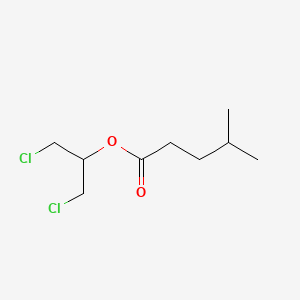 molecular formula C9H16Cl2O2 B14386657 Pentanoic acid, 4-methyl-, 2-chloro-1-(chloromethyl)ethyl ester CAS No. 88606-68-2