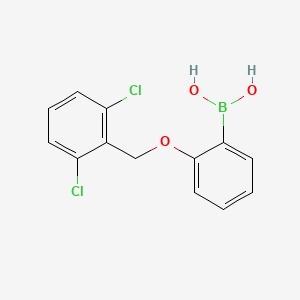 molecular formula C13H11BCl2O3 B1438666 2-(2,6-Dichlorophenylmethoxy)phenylboronic acid CAS No. 1256355-85-7