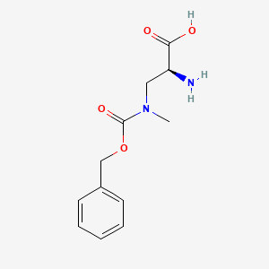 molecular formula C12H16N2O4 B14386679 3-{[(Benzyloxy)carbonyl](methyl)amino}-L-alanine CAS No. 88282-42-2