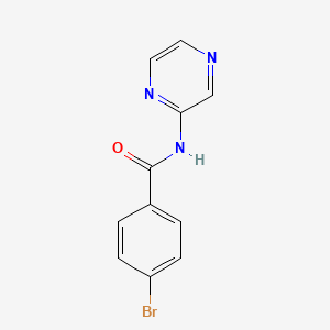 molecular formula C11H8BrN3O B1438670 4-bromo-N-(pyrazin-2-yl)benzamide CAS No. 1154240-14-8