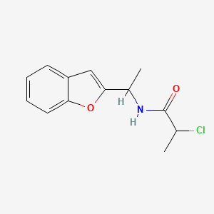 N-[1-(1-benzofuran-2-yl)ethyl]-2-chloropropanamide